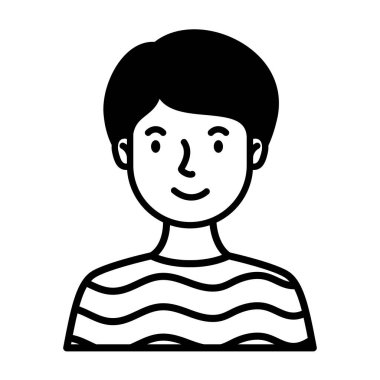 Man avatar karakter çizgisi biçimi