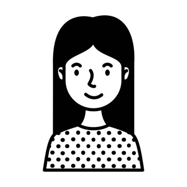 kadın avatar karakter çizgisi biçimi
