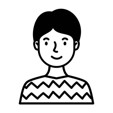 Man avatar karakter çizgisi biçimi