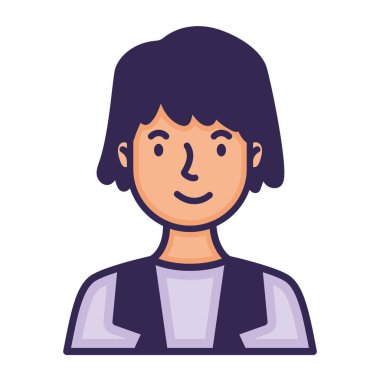 kadın avatar karakter dolgu biçimi