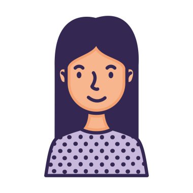 kadın avatar karakter dolgu biçimi