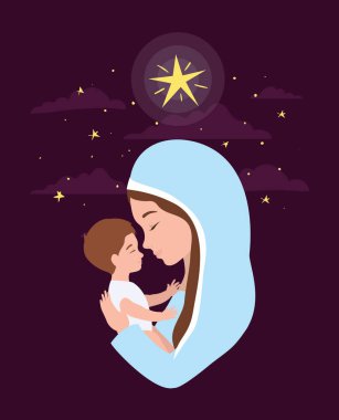Meryem Ana, İsa 'yı kaldıran bebek yemlik karakterleri