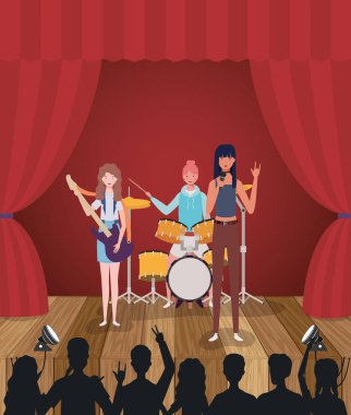 grup müzik grubu enstrüman karakterleri çalıyor