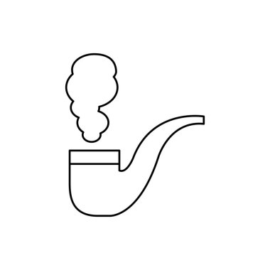 Boru duman ahşap izole simgesi