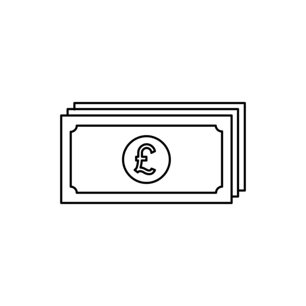 Billets euro monnaie économie icône — Image vectorielle
