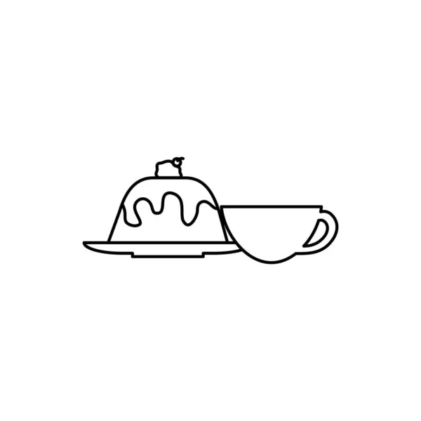 Tasse de thé d'Angleterre et pudding — Image vectorielle