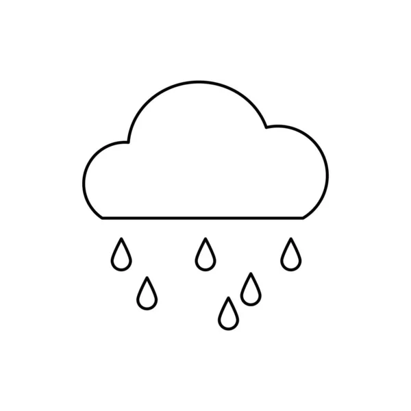 带雨滴的云彩图标 — 图库矢量图片