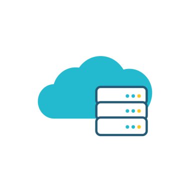 Bulut hesaplama sunucusu izole edilmiş simge