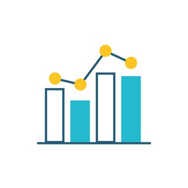 istatistik çubukları infografik izole simge
