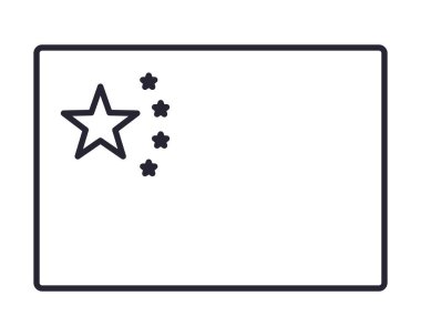 İzole edilmiş Çin bayrağı vektör tasarımı