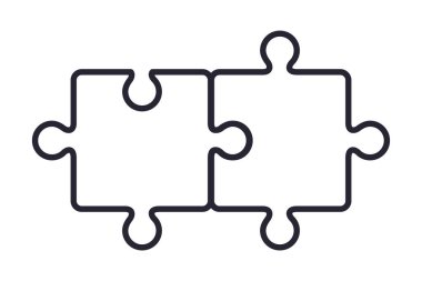 İzole edilmiş bulmaca oyunu vektör tasarımı