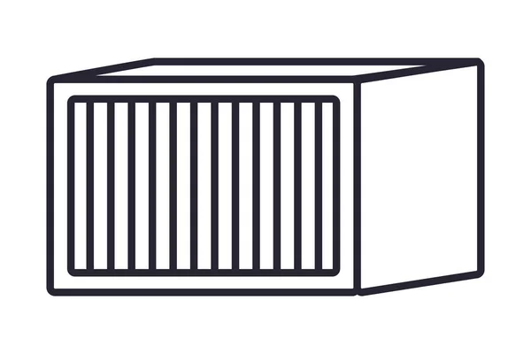 Изолированная конструкция иконки контейнера — стоковый вектор