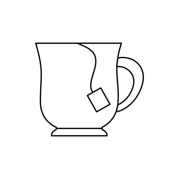 Taza de té de Inglaterra icono utensilio — Vector de stock