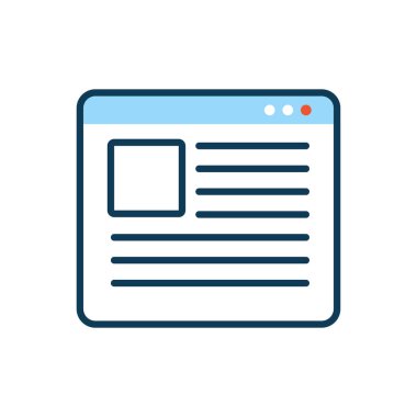 şablon web sayfası izole edilmiş simgesi