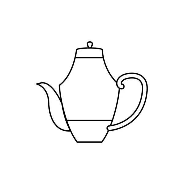 Icono de utensilio de olla de té de Inglaterra — Archivo Imágenes Vectoriales