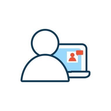 kullanıcı sosyal medya ile dizüstü bilgisayar