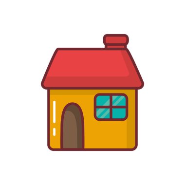 İzole edilmiş ev simgesi vektör tasarımı