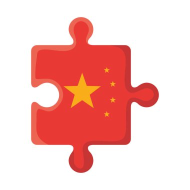 İzole edilmiş Çince harita vektör tasarımı