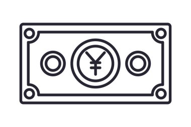 İzole edilmiş Çin yuan tasarımı