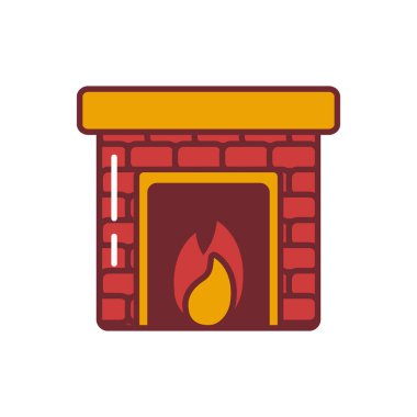 Ev bacası ikon vektör tasarımı