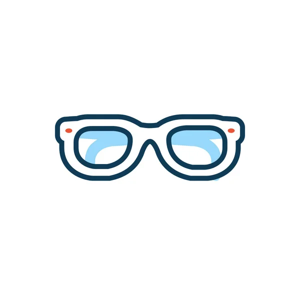 Occhiali occhio accessorio ottico isolato icona — Vettoriale Stock