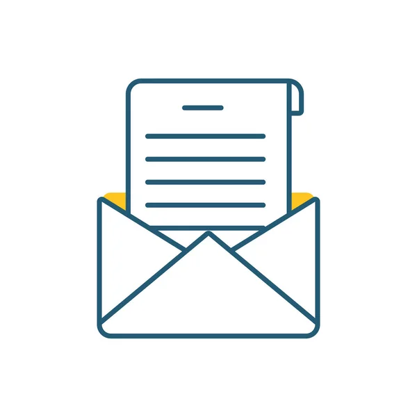 Enveloppe mail lettre icône isolée — Image vectorielle