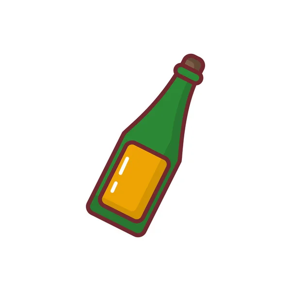 Design de vetor de ícone de garrafa de álcool isolado — Vetor de Stock