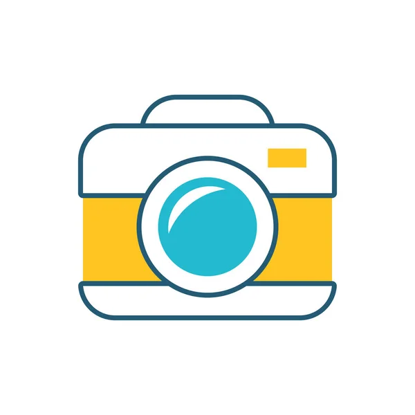 Camera fotografisch apparaat geïsoleerd pictogram — Stockvector