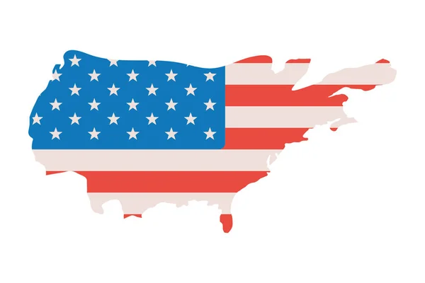 Geïsoleerde usa kaart vector ontwerp — Stockvector