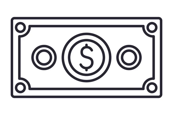 Izolovaný návrh vektoru ikon bankovek — Stockový vektor