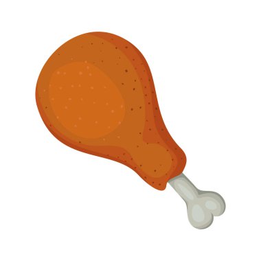 İzole edilmiş tavuk yemek ikonu vektör tasarımı