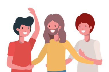 İzole avatar erkek vektör tasarımı