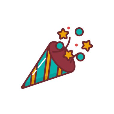 İzole parti konfeti vektör tasarımı