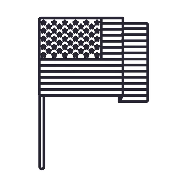 Geïsoleerde usa vlag vector ontwerp — Stockvector