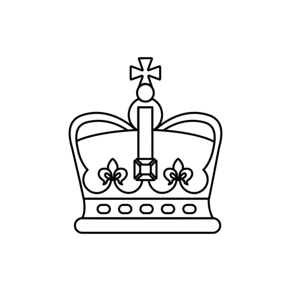 Kroon koning luxe geïsoleerde pictogram — Stockvector