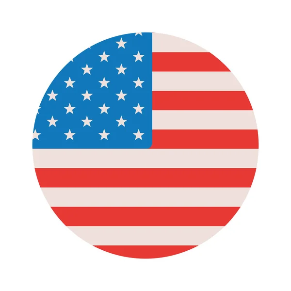 Diseño aislado del vector bandera de EE.UU. — Archivo Imágenes Vectoriales