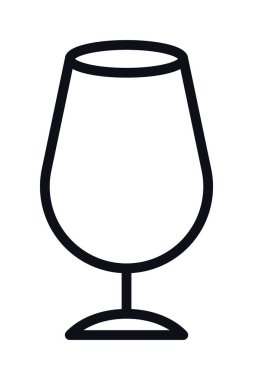 İzole edilmiş alkol bardağı ikon vektör tasarımı