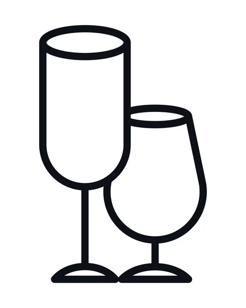 Isolated alcohol cup icon vector design — Stock Vector