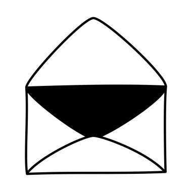 İzole zarf simgesi vektör tasarımı