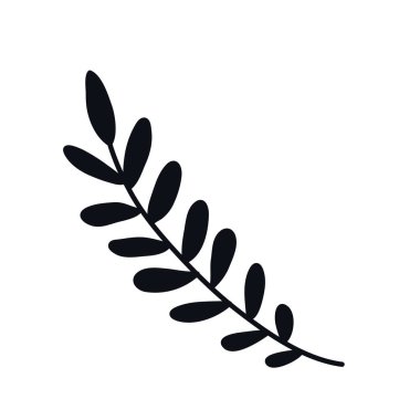 İzole edilmiş yaprak ikonu vektör tasarımı