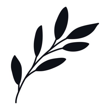 İzole edilmiş yaprak ikonu vektör tasarımı