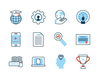 elearning ve business set simgeleri