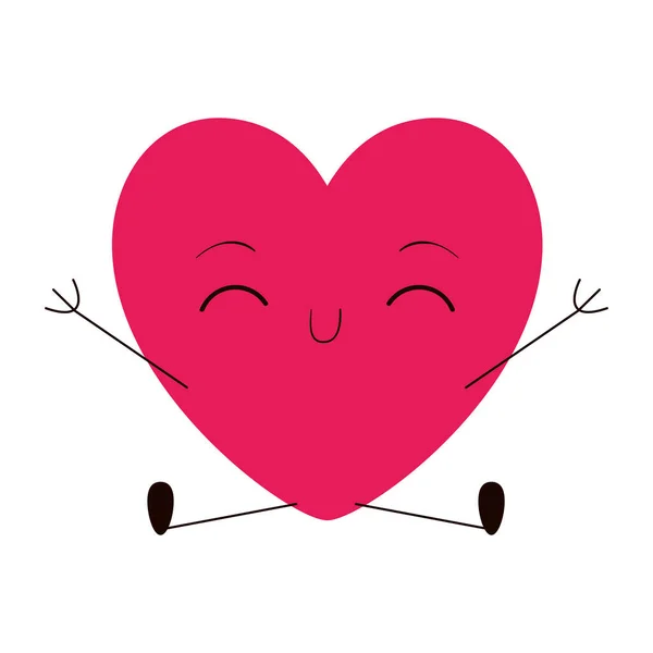 Isolated kawaii heart shape vector design — ストックベクタ