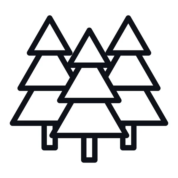 Winter pine trees vector design — Stock Vector