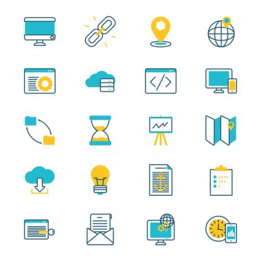 elearning ve business set simgeleri