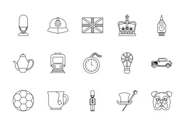 Londra ülke simgeleri demeti