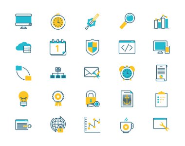 elearning ve business set simgeleri