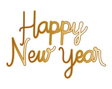 Mutlu yeni yıl vektör tasarımı