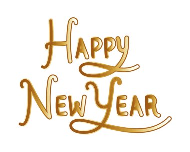 Mutlu yeni yıl vektör tasarımı