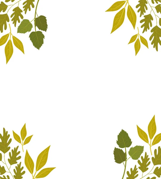 Feuilles d'automne isolées conception vectorielle — Image vectorielle